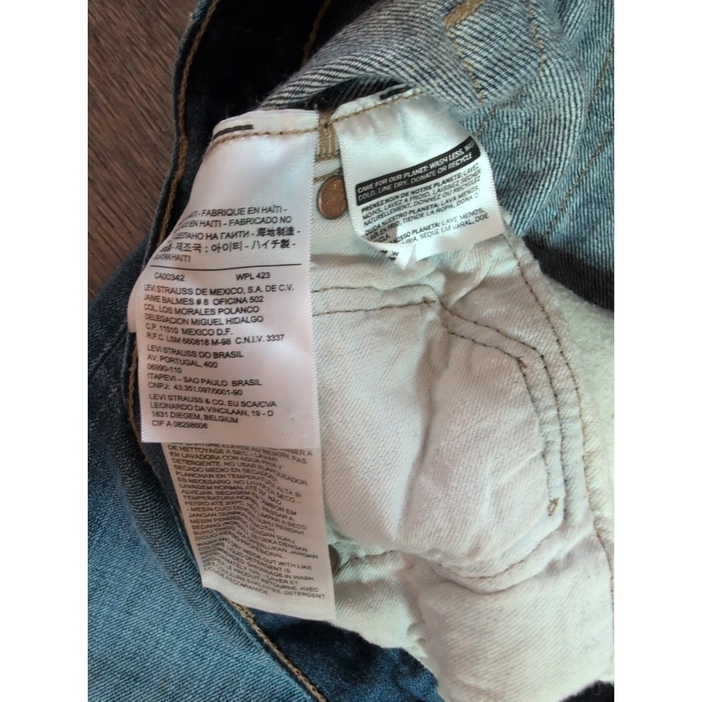 Vintage Levi's 501 Men's Button 32x34 Jeans Medium Wash Whiskered Diststressed - Picture 8 of 16